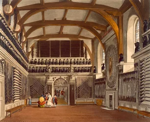 De oude wachtkamer, de ronde toren, Windsor Castle, uit 